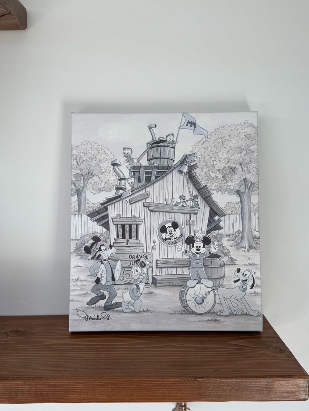 Mickey Mouse Disney Fine Art Michelle St. Laurent Ltd Edition 1500 Clubhouse